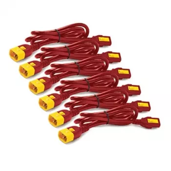 APC Power Cord Kit (6 Stk.), Verriegelung, C13 AUF C14, 0,6 m, Rot