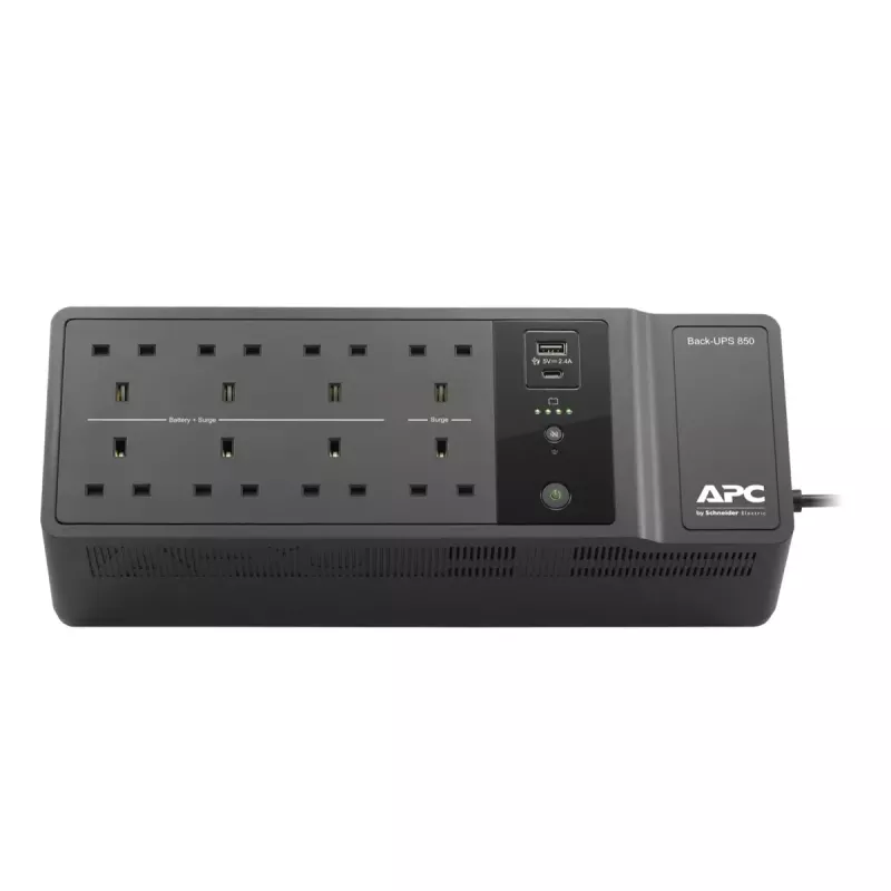 APC Back-UPS BE850G2-UK - 8x BS 1363 Steckdosen, 850VA, 2 USB-Ladegeräte, 1 USB-Datenport