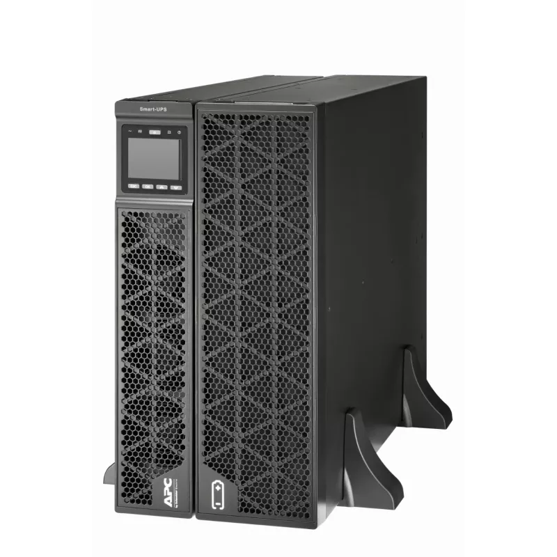 APC Smart-UPS On-Line, 8 kVA/8 kW, Rack/Tower, 230 V, 2x IEC C13+1x IEC C19+Festverdrahtung 3-adrig (H+N+E) Ausgänge, Netzwerkkarte, ohne Schienensatz
