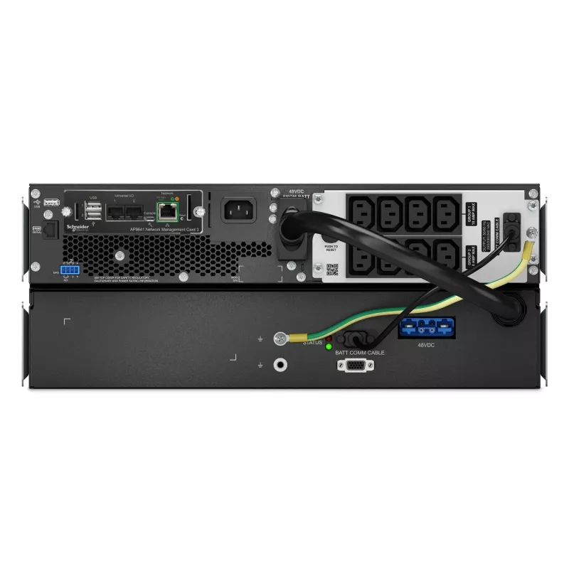 APC Smart-UPS On-Line, 1500VA, Lithium-Ionen, Rackmount 4U, 230V, 8x C13 IEC-Ausgänge, Netzwerkkarte, verlängerte lange Laufzeit, Schienenkit enthalten