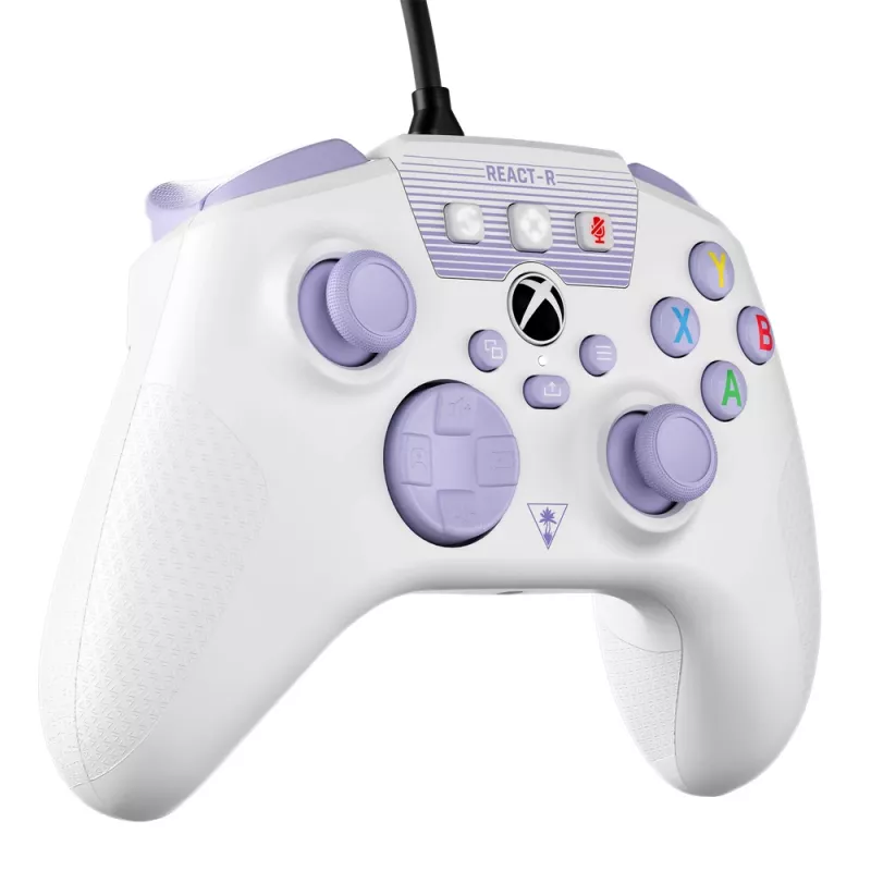 Turtle Beach REACT-R Lila, Weiß USB Gamepad PC, Xbox One, Xbox One S, Xbox One X, Xbox Series S, Xbox Series X