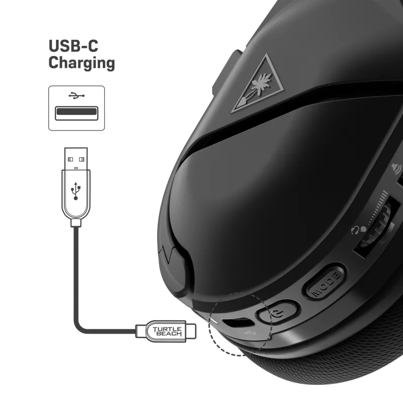 Headset Turtle Beach Stealth 600 Gen 2 MAX – Kabelgebunden & Kabellos, USB-C, ohrumschließend, 20–20000 Hz, Schwarz