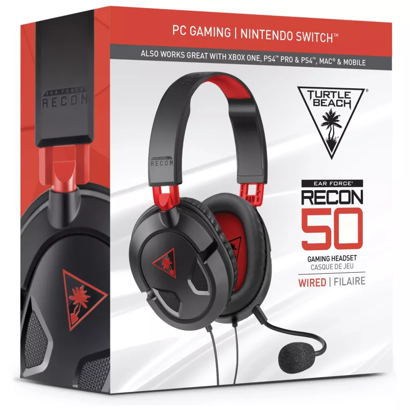 Turtle Beach Recon 50 Headset Kabelgebundenes Gaming-Headset – PC, Xbox Series X oder S, Xbox One, PS5 und PS4