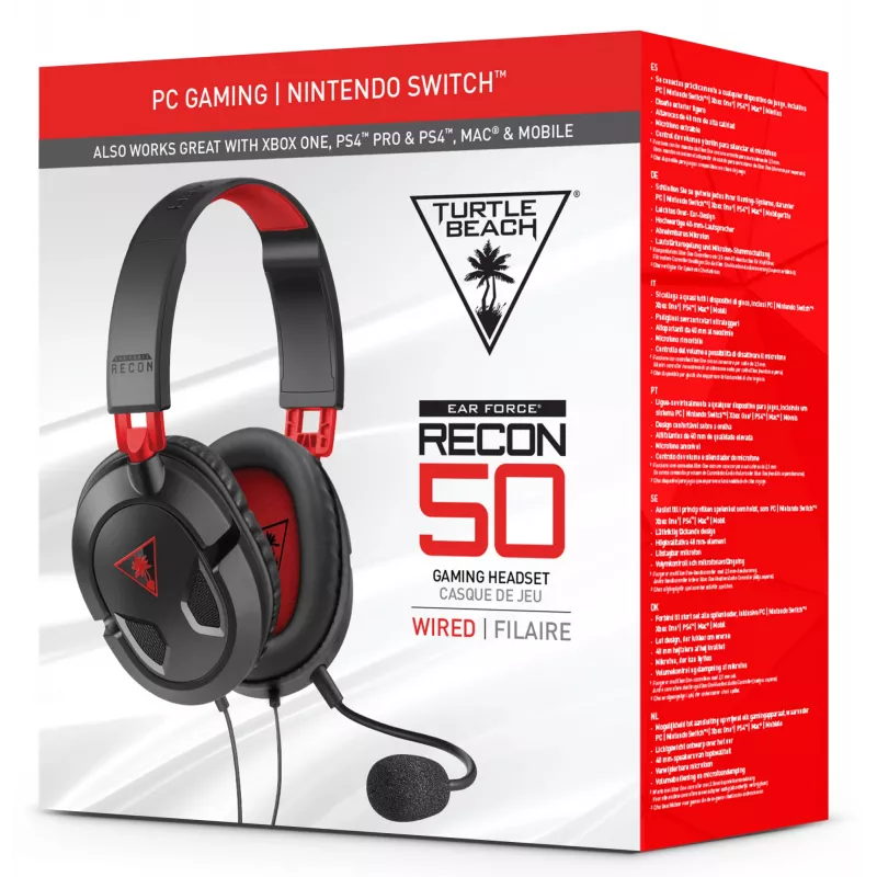 Turtle Beach Recon 50 Headset Kabelgebundenes Gaming-Headset – PC, Xbox Series X oder S, Xbox One, PS5 und PS4