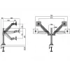 Multibrackets M VESA Gas Lift Arm Dual Schwarz