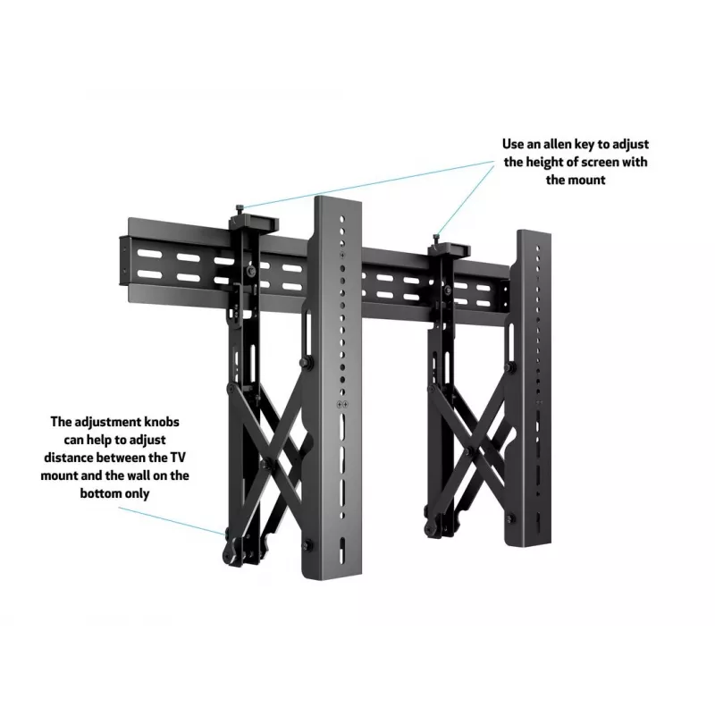 Video Wall Mount Multibrackets M Public Push 40-70 Zoll Schwarz
