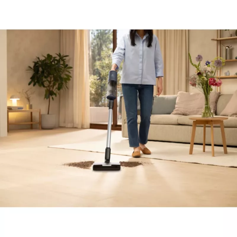 Electrolux EP61H21WET 2-in-1-Stielstaubsauger, batteriebetrieben, Trockenreinigung, beutellos, 0,6 l, 85 W, Blau, 2,5 Ah