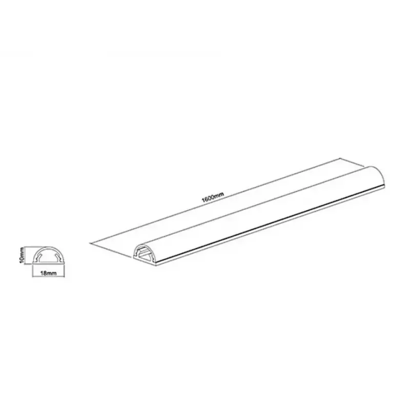 Multibrackets M Universal Kabel Abdeckung Schwarz 18 mm Breite 1600 mm Länge