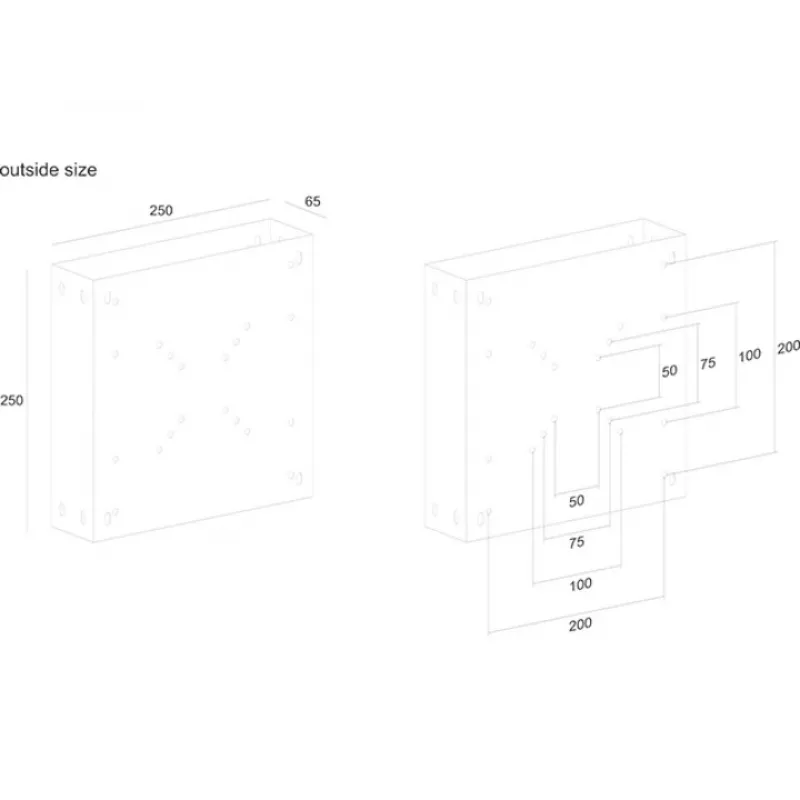 Monitor-Standhalterung für CPU-Halter Multibrackets M PC Media Box/Digital Signage Box I