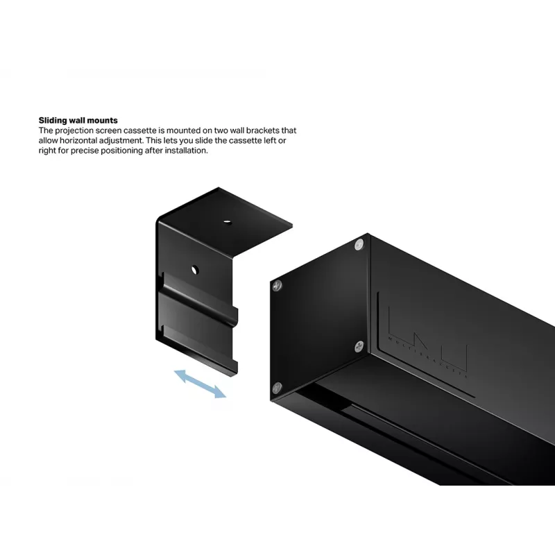 Motorisierte Projektionsleinwand MULTIBRACKETS M 16:10 135 Zoll — matte weiße Oberfläche, sichtbare Breite 2,91 m, motorisierter Antrieb