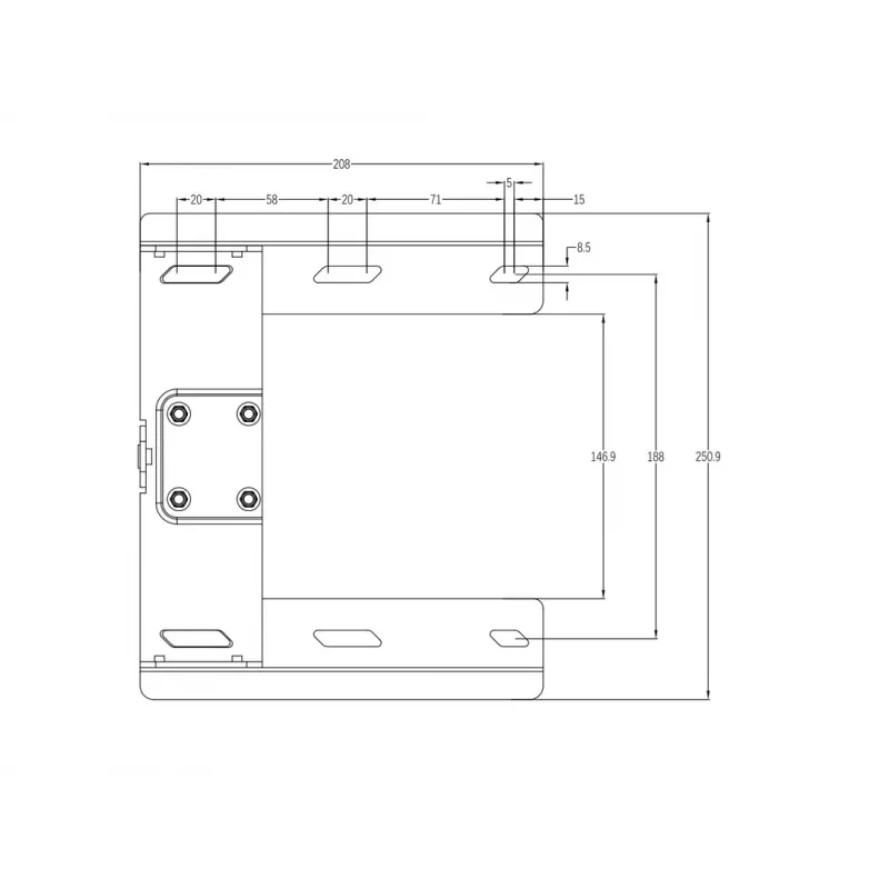 Schwenkarmhalterung MULTIBRACKETS M Universal 180° – für 26-Zoll- bis 47-Zoll-Bildschirme, VESA bis 400x400, max. 25 kg, schwarz