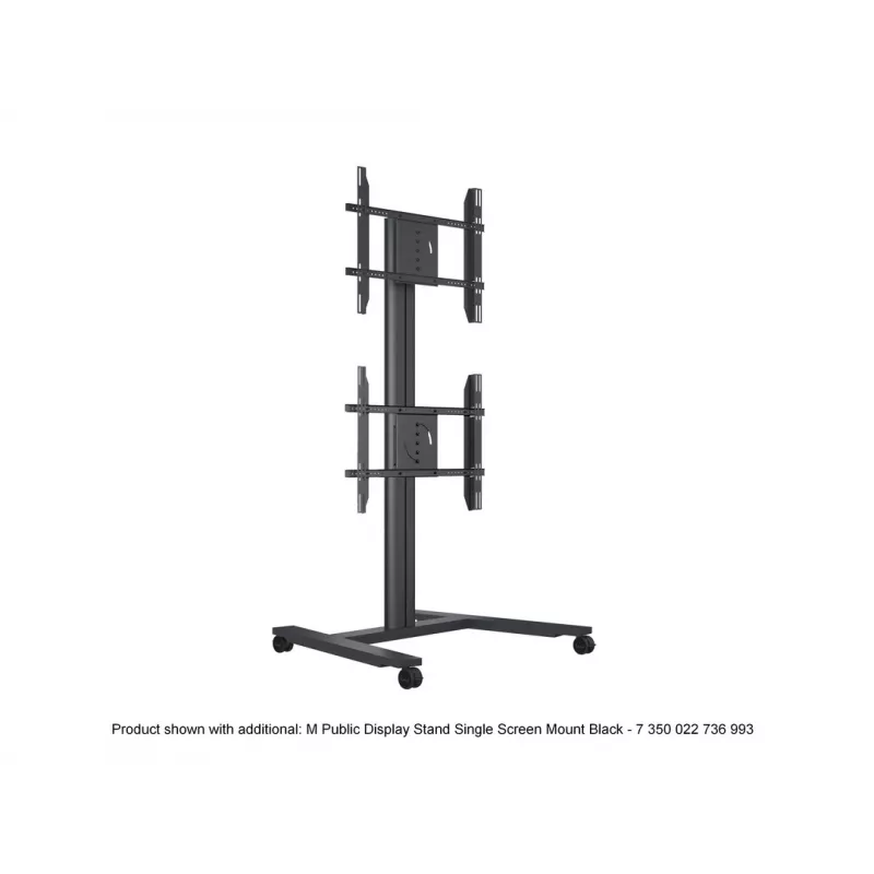 Einzelbildschirm Public Display Stand MULTIBRACKETS M – Schwarz, unterstützt bis zu 60 kg, VESA 200x200–800x400