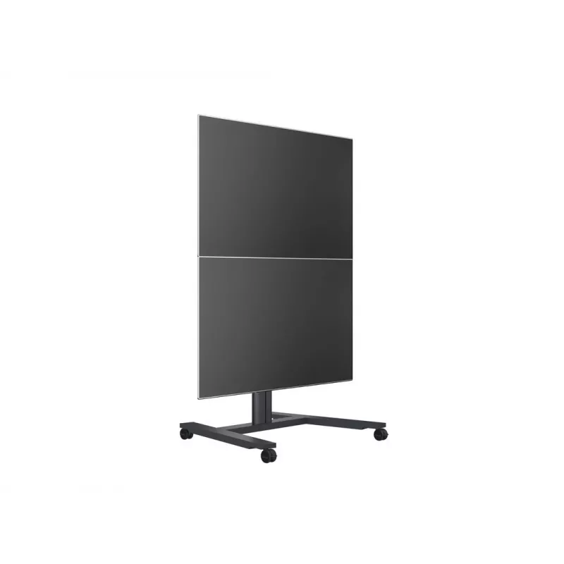 Einzelbildschirm Public Display Stand MULTIBRACKETS M – Schwarz, unterstützt bis zu 60 kg, VESA 200x200–800x400