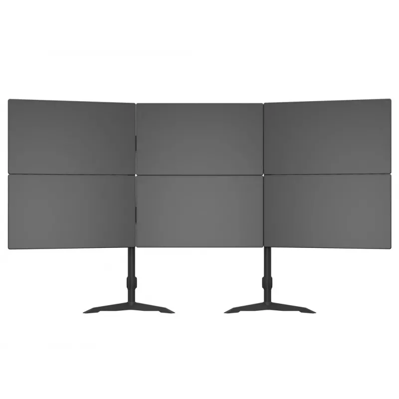 Triple-Monitor-Tischhalterung-Erweiterungskit MULTIBRACKETS M VESA für 3 Displays 24–32 Zoll bis 24 kg, Aluminium/Kunststoff, schwarz