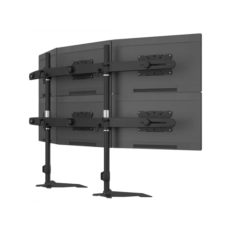 Triple-Monitor-Tischhalterung-Erweiterungskit MULTIBRACKETS M VESA für 3 Displays 24–32 Zoll bis 24 kg, Aluminium/Kunststoff, schwarz
