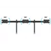 Triple-Monitor-Tischhalterung-Erweiterungskit MULTIBRACKETS M VESA für 3 Displays 24–32 Zoll bis 24 kg, Aluminium/Kunststoff, schwarz
