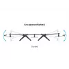 Triple-Monitor-Tischhalterung-Erweiterungskit MULTIBRACKETS M VESA für 3 Displays 24–32 Zoll bis 24 kg, Aluminium/Kunststoff, schwarz
