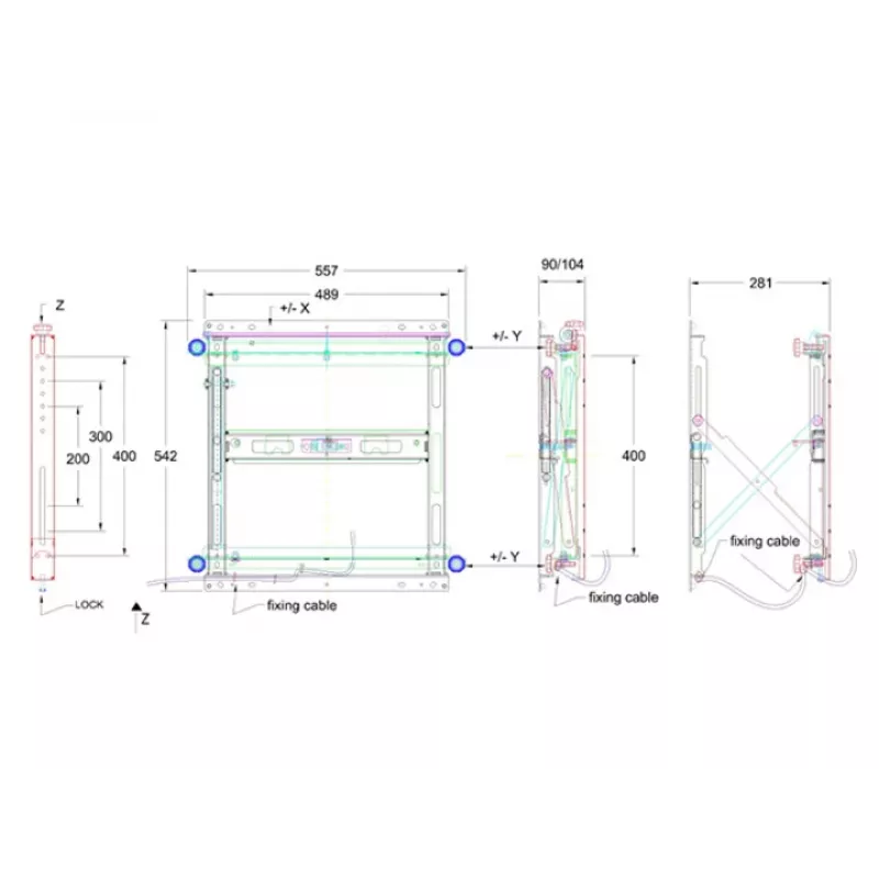Multibrackets M Public Video Wall Mount Push HD Max 90kg 50-95 inch