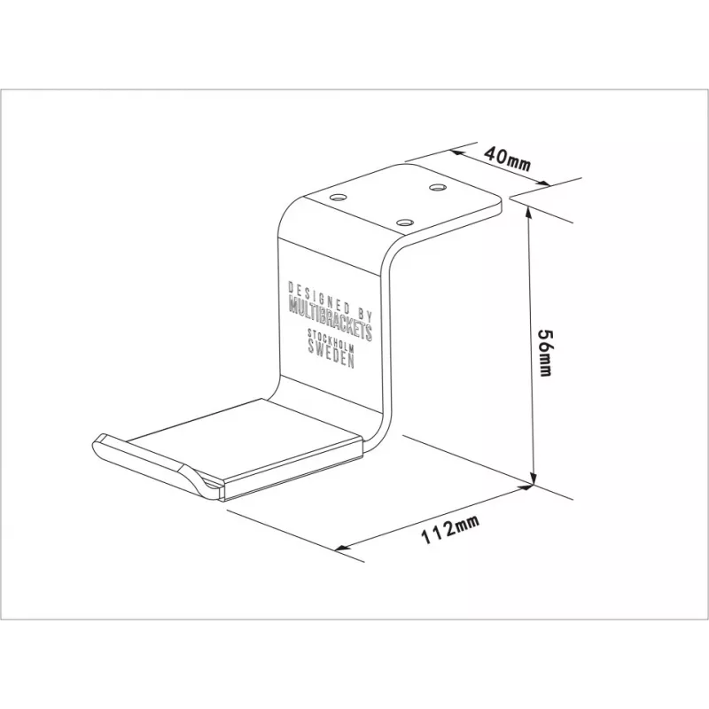 Kopfhörerhalterung Multibrackets M Headset Holder Desk Schwarz