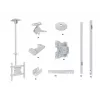 Multibrackets M Public Ceilingmount Medium Single White 3000 Maximale Tragfähigkeit 30 kg Min. Bildschirmgröße 32 Zoll Max. Bildschirmgröße 55 Zoll