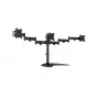 Monitor-Tischständer MULTIBRACKETS M Deskstand Basic Triple — 3-fach, VESA 75x75–100x100, unterstützt bis zu 24 kg, für 15-Zoll- bis 27-Zoll-Bildschirme, schwarz