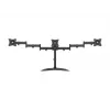 Monitor-Tischständer MULTIBRACKETS M Deskstand Basic Triple — 3-fach, VESA 75x75–100x100, unterstützt bis zu 24 kg, für 15-Zoll- bis 27-Zoll-Bildschirme, schwarz