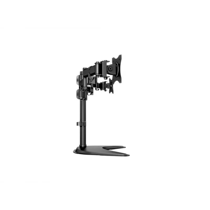 Monitor-Tischständer MULTIBRACKETS M Deskstand Basic Triple — 3-fach, VESA 75x75–100x100, unterstützt bis zu 24 kg, für 15-Zoll- bis 27-Zoll-Bildschirme, schwarz