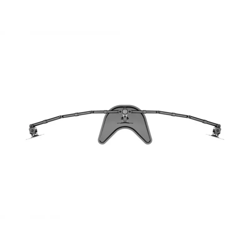 Monitor-Tischständer MULTIBRACKETS M Deskstand Basic Triple — 3-fach, VESA 75x75–100x100, unterstützt bis zu 24 kg, für 15-Zoll- bis 27-Zoll-Bildschirme, schwarz