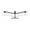 Monitor-Tischständer MULTIBRACKETS M Deskstand Basic Triple — 3-fach, VESA 75x75–100x100, unterstützt bis zu 24 kg, für 15-Zoll- bis 27-Zoll-Bildschirme, schwarz