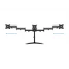 Monitor-Tischständer MULTIBRACKETS M Deskstand Basic Triple — 3-fach, VESA 75x75–100x100, unterstützt bis zu 24 kg, für 15-Zoll- bis 27-Zoll-Bildschirme, schwarz
