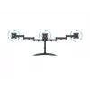 Monitor-Tischständer MULTIBRACKETS M Deskstand Basic Triple — 3-fach, VESA 75x75–100x100, unterstützt bis zu 24 kg, für 15-Zoll- bis 27-Zoll-Bildschirme, schwarz