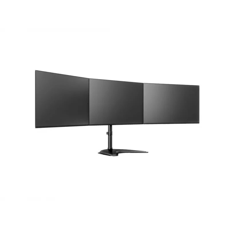 Monitor-Tischständer MULTIBRACKETS M Deskstand Basic Triple — 3-fach, VESA 75x75–100x100, unterstützt bis zu 24 kg, für 15-Zoll- bis 27-Zoll-Bildschirme, schwarz