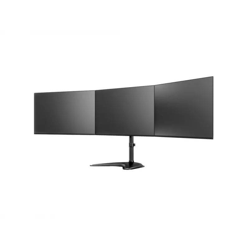 Monitor-Tischständer MULTIBRACKETS M Deskstand Basic Triple — 3-fach, VESA 75x75–100x100, unterstützt bis zu 24 kg, für 15-Zoll- bis 27-Zoll-Bildschirme, schwarz