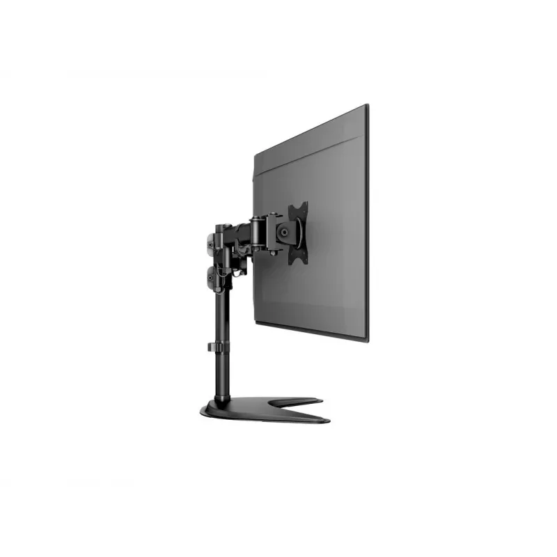 Monitor-Tischständer MULTIBRACKETS M Deskstand Basic Triple — 3-fach, VESA 75x75–100x100, unterstützt bis zu 24 kg, für 15-Zoll- bis 27-Zoll-Bildschirme, schwarz