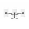 Monitor-Tischständer MULTIBRACKETS M Deskstand Basic Triple — 3-fach, VESA 75x75–100x100, unterstützt bis zu 24 kg, für 15-Zoll- bis 27-Zoll-Bildschirme, schwarz