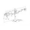 Monitor-Tischständer MULTIBRACKETS M Deskstand Basic Triple — 3-fach, VESA 75x75–100x100, unterstützt bis zu 24 kg, für 15-Zoll- bis 27-Zoll-Bildschirme, schwarz