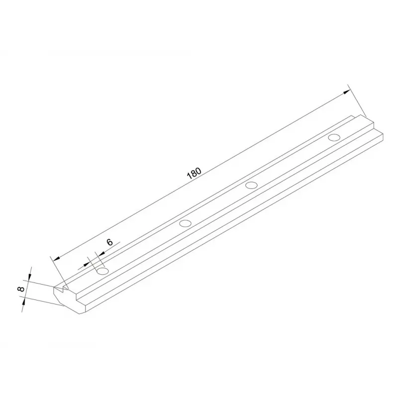 Schienenverlängerung Multibrackets M Pro Series Aluminium 180 mm