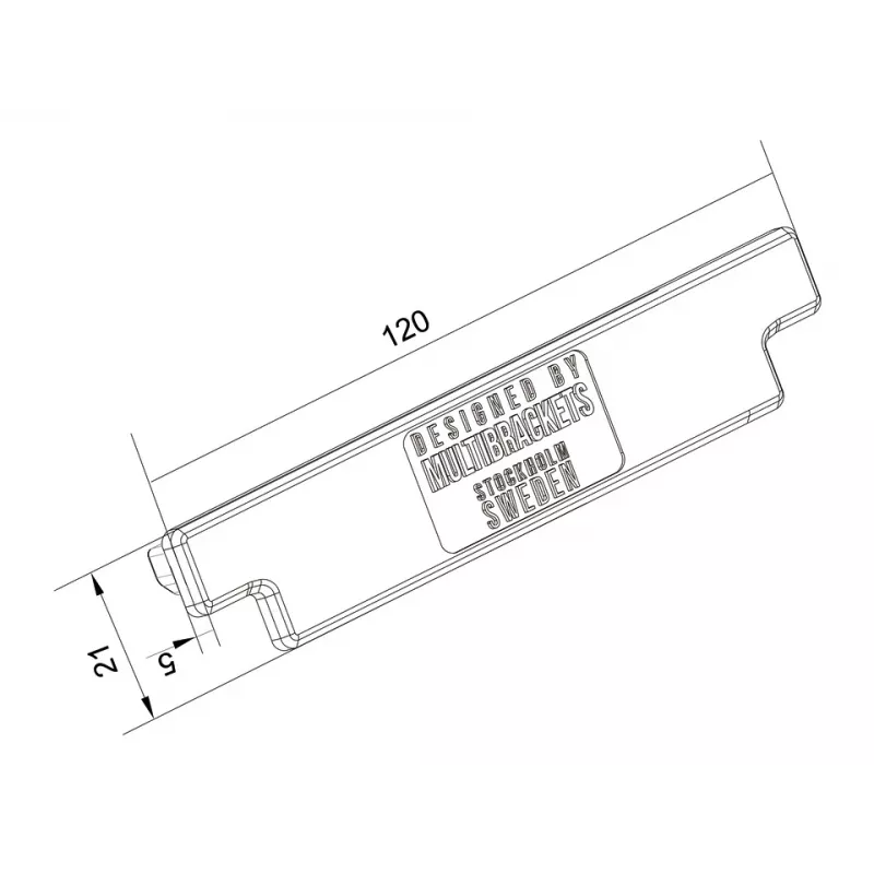 Multibrackets M Pro Series Rail End Cover Schwarz Plastic 120 mm