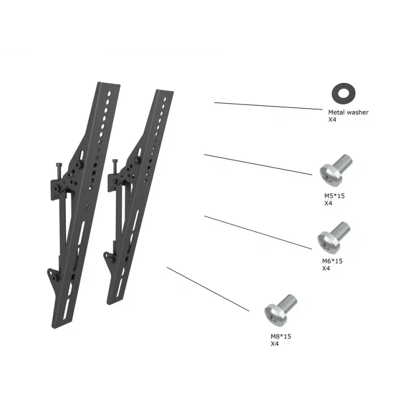 Flachbildschirm-Montagearm MULTIBRACKETS M Pro Series Tilt Arms 400mm, schwarz, Aluminium/Stahl, 2 Stück