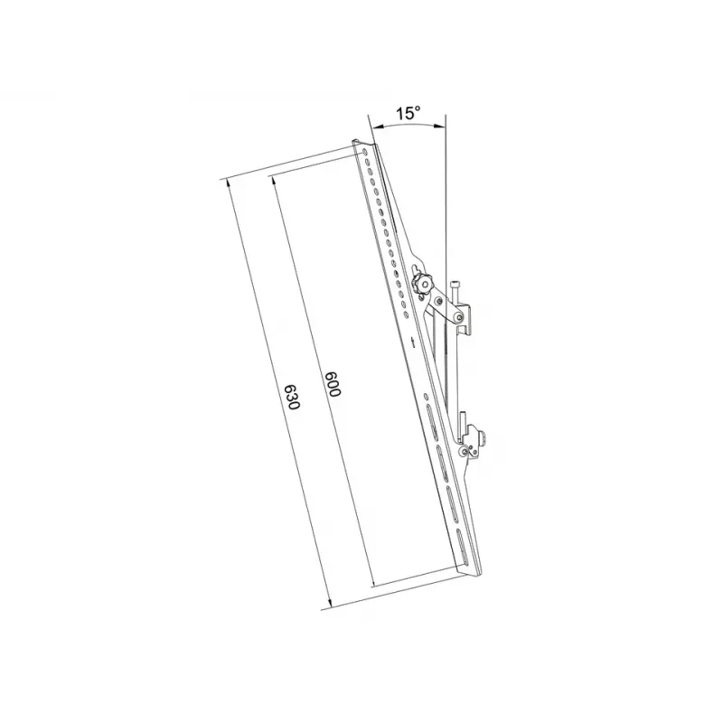 Flachbildschirm-Halterungsarm MULTIBRACKETS M Pro Series Tilt Arms 600 mm, Stahl, schwarz, 2 Stück