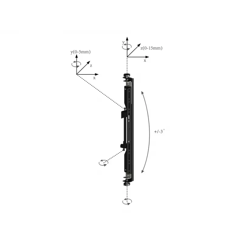 Flachbildschirm-Montagearm Multibrackets M Pro Series Micro-Adjustable Arms 400mm Schwarz Stahl