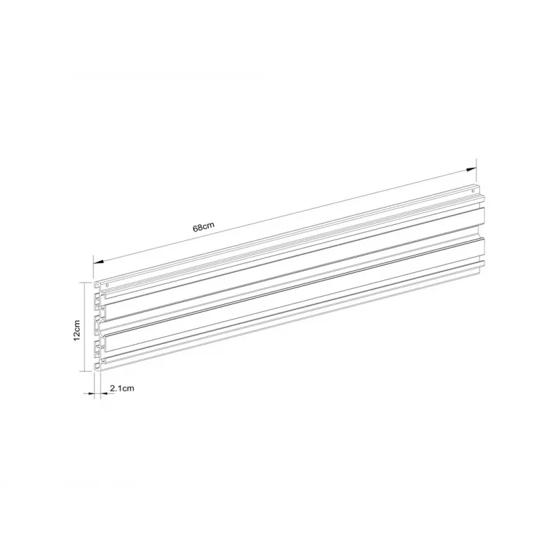 Rail Multibrackets M Pro Series Single Screen Rail 68cm Schwarz