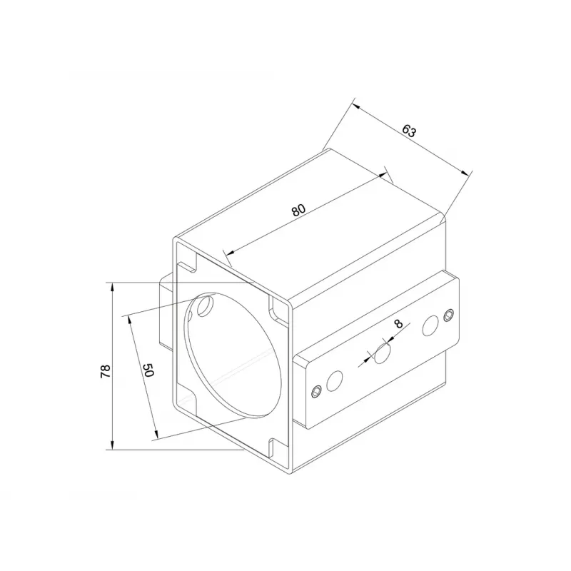 Mastbohrvorrichtung MULTIBRACKETS M Pro Series — Stahlgehäuse, Schwarz, 76,5×78,2 mm, 1,5 kg