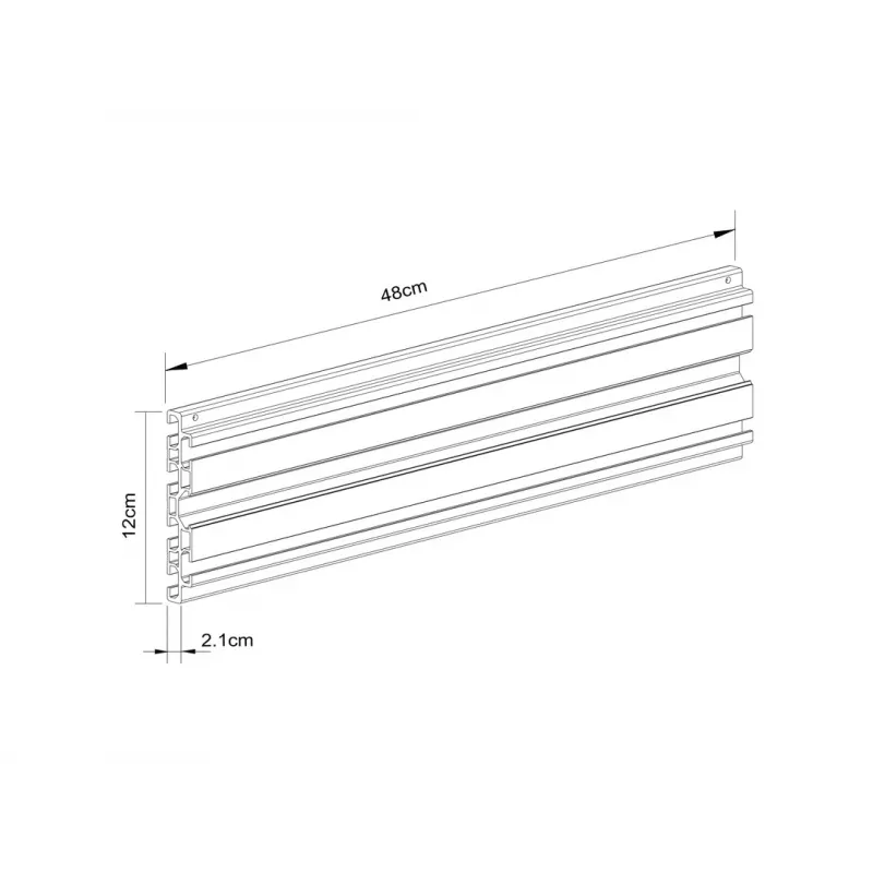 Rail Multibrackets M Pro Series Single Screen Rail 48cm Schwarz