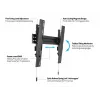 Multibrackets M VESA Wandhalterung Super schlank Tilt 400 MAX, 81,3 cm (32″), 139,7 cm (55″), 100 x 100 mm, 400 x 400 mm, Kunststoff, Stahl, Schwarz