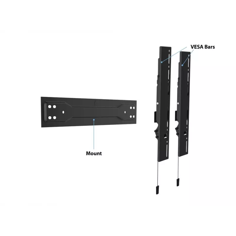 Multibrackets M VESA Wandhalterung Super schlank Tilt 400 MAX, 81,3 cm (32″), 139,7 cm (55″), 100 x 100 mm, 400 x 400 mm, Kunststoff, Stahl, Schwarz