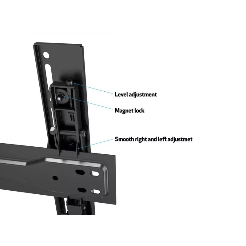 Multibrackets M VESA Wandhalterung Super schlank Tilt 400 MAX, 81,3 cm (32″), 139,7 cm (55″), 100 x 100 mm, 400 x 400 mm, Kunststoff, Stahl, Schwarz