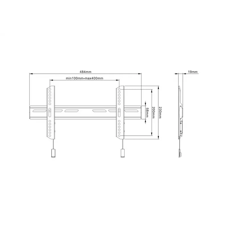 Multibrackets M OLED Super schlank Fixed TV Wall Mount 50kg 32-65 inch