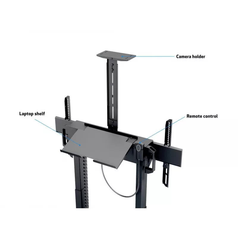Multibrackets M Motorized Floorstand 120 kg Schwarz inkl. Schrank & Kameraregal