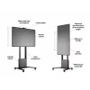 Multibrackets M Motorized Floorstand 120 kg Schwarz inkl. Schrank & Kameraregal